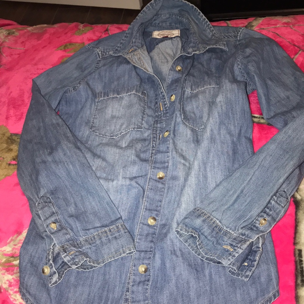 Denim button up